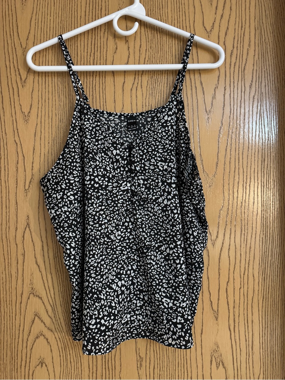 Black & White Printed Spaghetti Strap Cami
